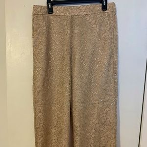 JCrew Metalic lace pants